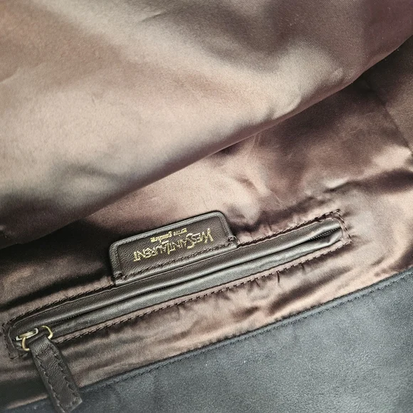 YSL "Rive Gauche" Black Leather Tote Bag - Picture 5 of 10